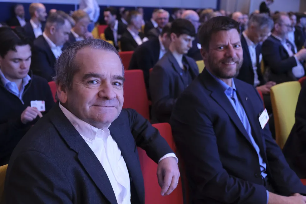 Atlantic Sapphire CEO Pedro Courard and CFO Gunnar Aasbo-Skinderhaug.