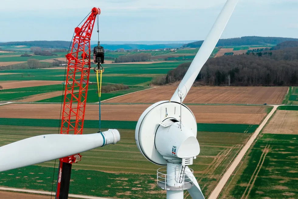 Voodin installed wooden blades on a turbine in Germany last year.