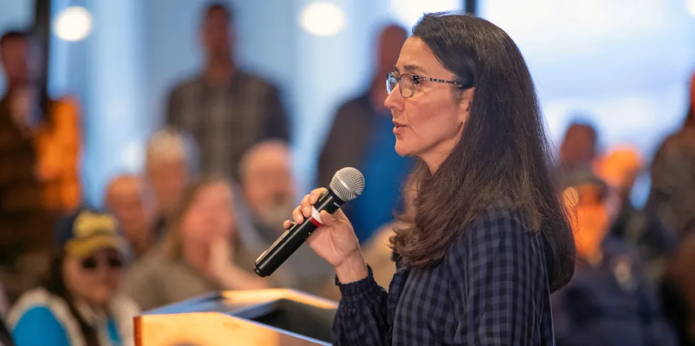 Alaska Native lawmaker Mary Peltola held a listening session earlier this year over salmon bycatch.