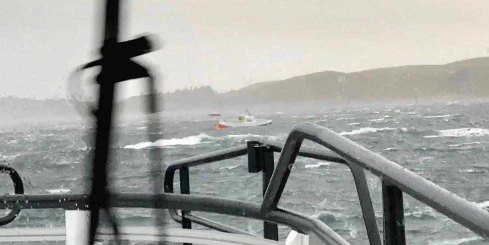 The two supposedly biggest incidents are on Hitra and Froya, says the Directorate of Fisheries after the extreme weather "Ingunn". The picture shows the Froyfjorden between Hitra and Froya on a previous occasion.