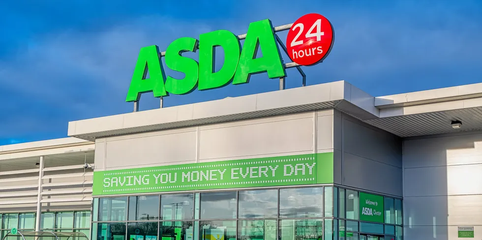 CHESTER, UNITED KINGDOM - DECEMBER 25th, 2019: Asda supermarket store front . ASDA supermarket retail.