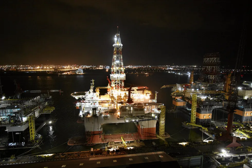In the lead: the Constellation Oil Services semi-submersible rig Alpha Star