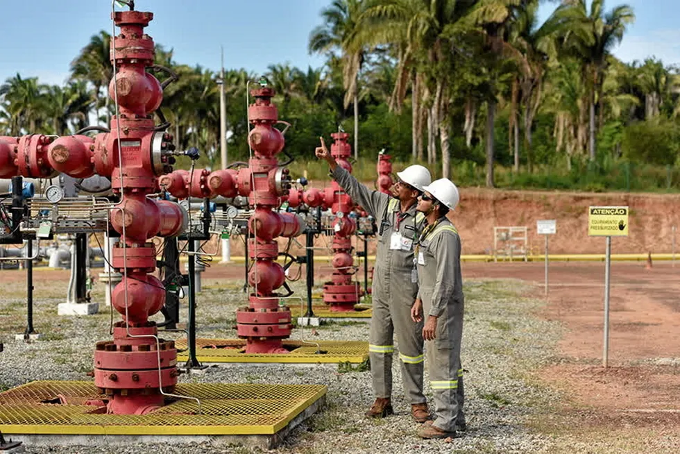 On stream: Eneva workers at the Gaviao cluster in the Parnaiba basin