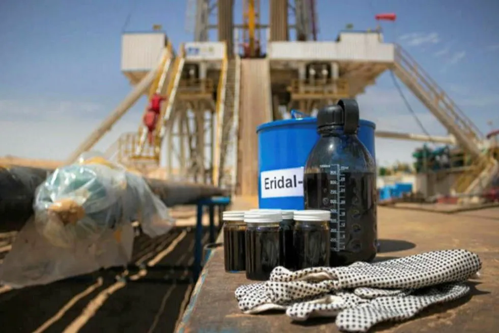 Latest find: oil recovered from the Eridal-1 exploration well
