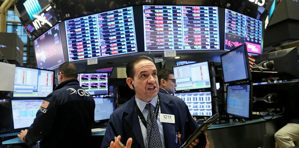 Traders on the floor of the New York Stock Exchange