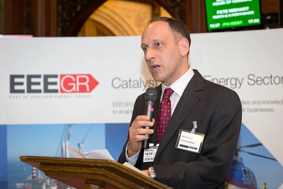 Respected: Eric Marston speaking at an industry event in 2017