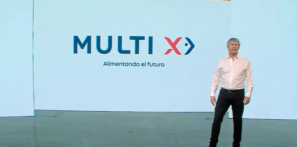 Multi X Executive President Jose Ramon Gutierrez unveiled his company's new name.
