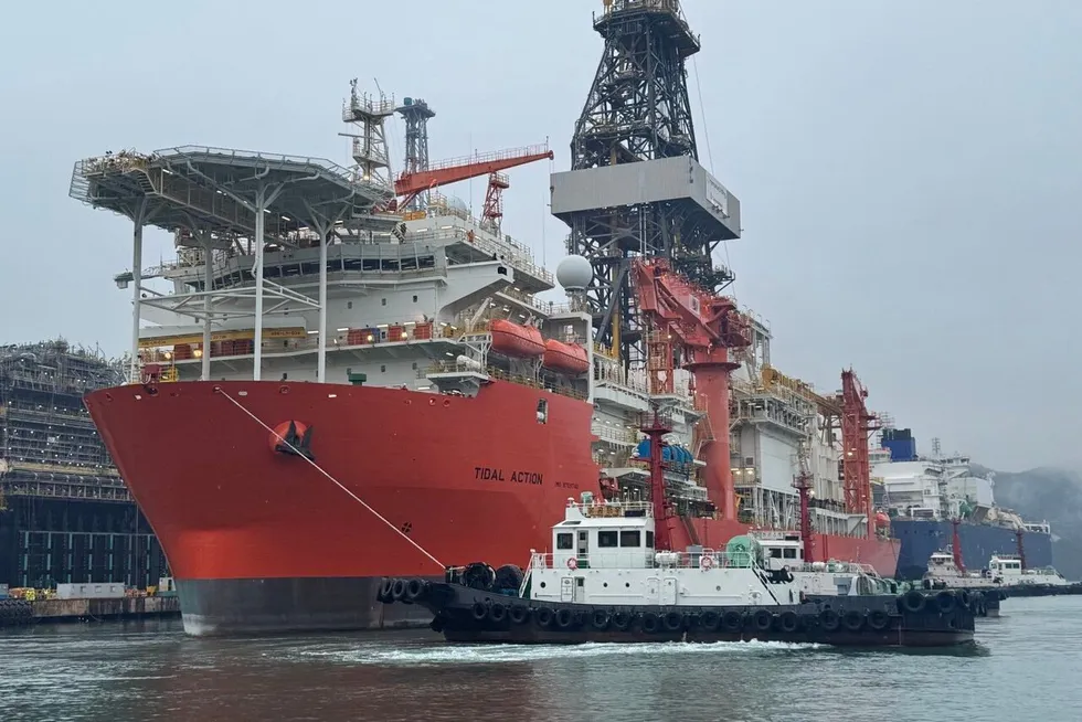 The drillship Tidal Action was delivered to owner Hanwha Drilling earlier this month.