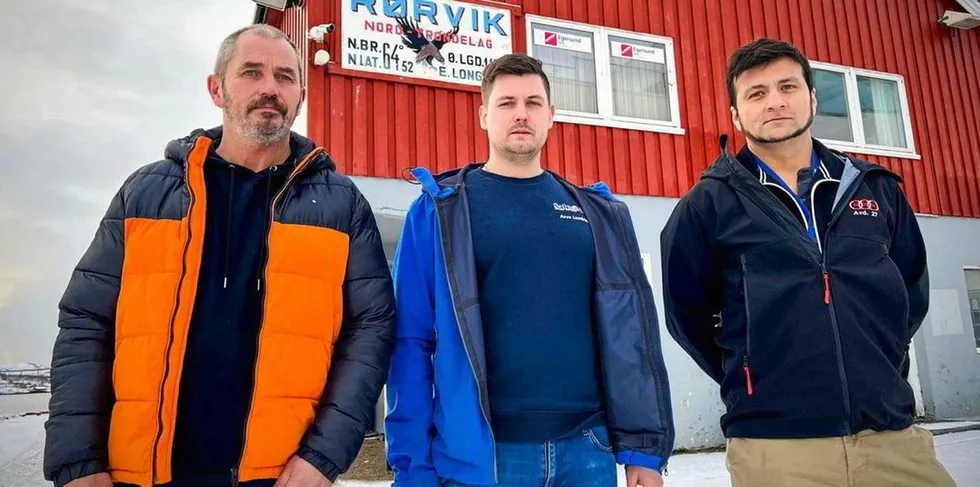 NTS employees Per Helge Westermann, Arve Lundring and Jo-Amund Granheim represent several NTS staff in the Naeroysund area.