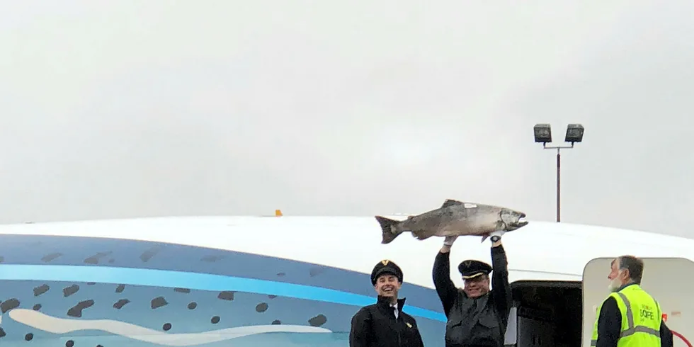Triumphant arrival of the first Copper River in Seattle.