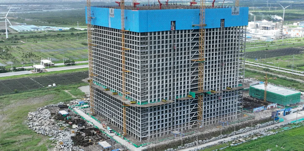 Energy Vault's first plant takes shape in China.