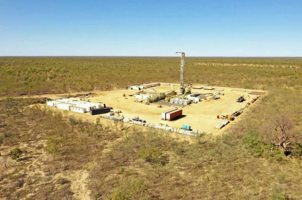 The NGD 405 rig on location at the Adoxa-1 well