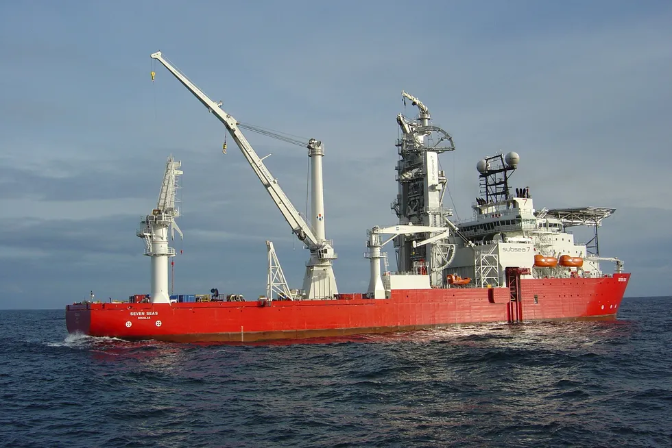 Subsea7's vessel Seven Seas during the offshore installation campaign at Yttergryta.