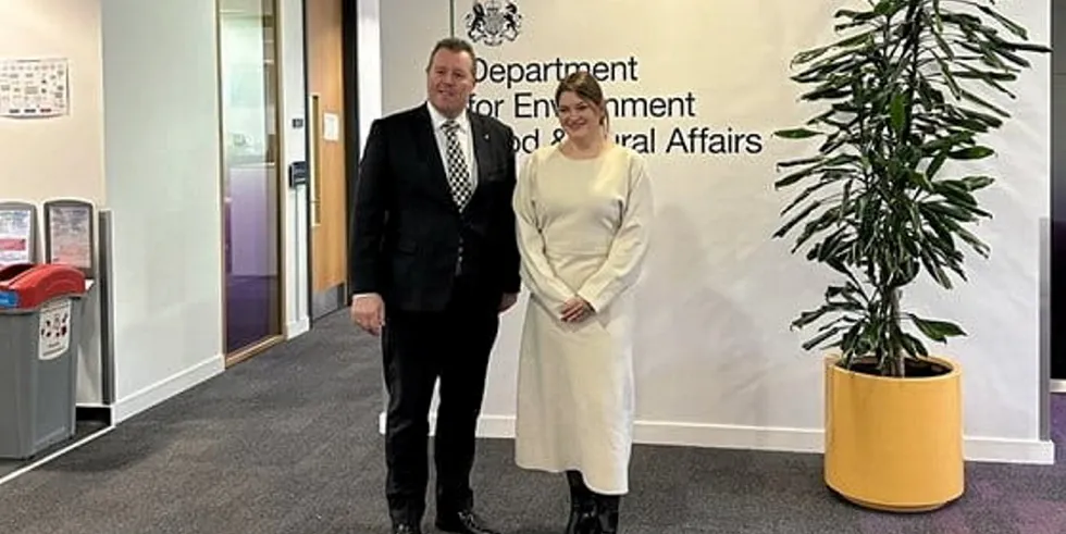 Norway's Fisheries and Oceans Minister Cecilie Myrseth met her British colleague Mark Spencer, Minister of State at the Department for Environment, Food and Rural Affairs, this winter during the her visit to London.