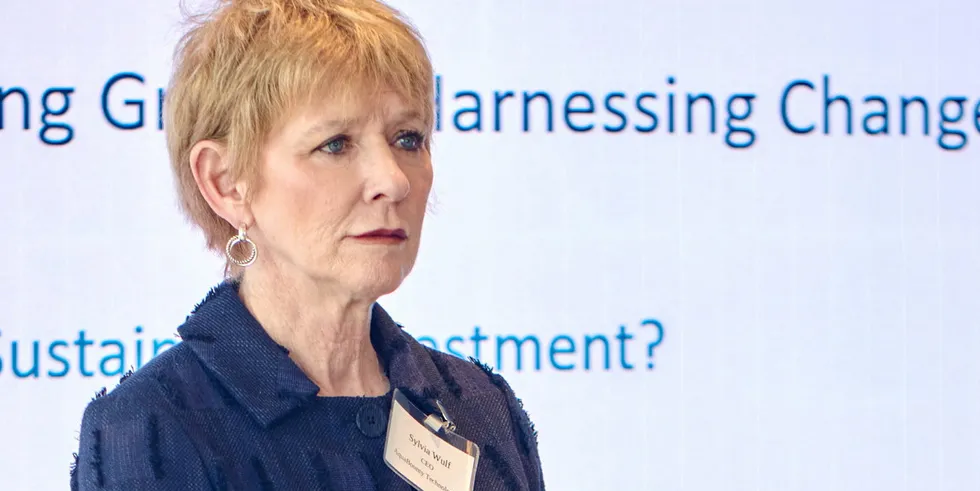 AquaBounty CEO Sylvia Wulf.