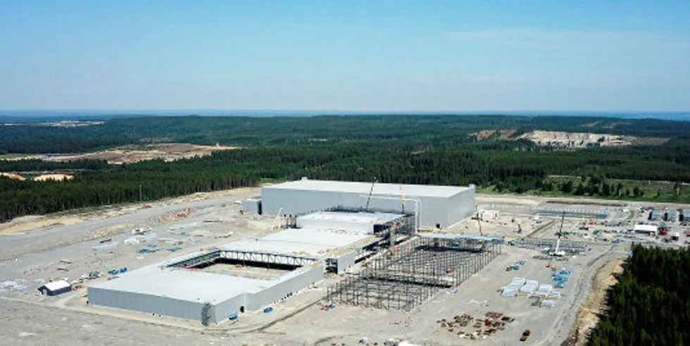 Northvolt Ett gigafactory in Sweden under construction