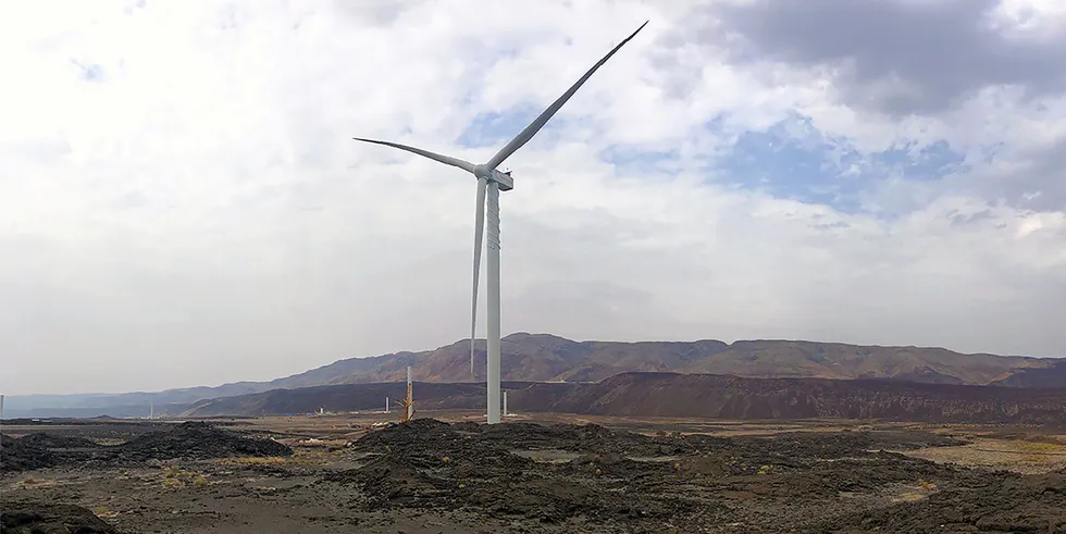 Goubet wind project in Djibouti under construction