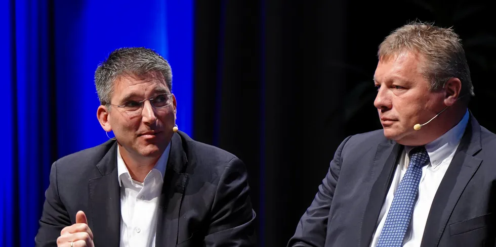 Marc Becker, Siemens Gamesa offshore wind CEO (Left).
