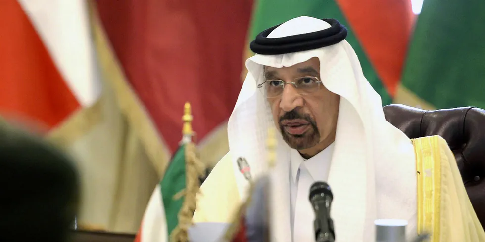 Saudi energy minister Khalid Al-Falih. Foto: FAYEZ NURELDINE