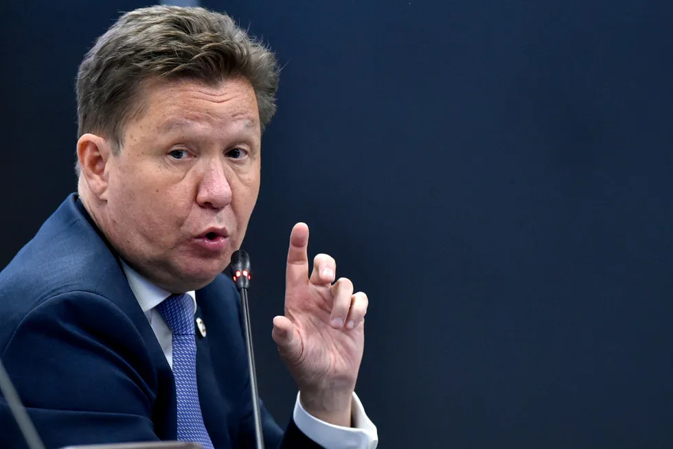 Gazprom executive chairman Alexei Miller.