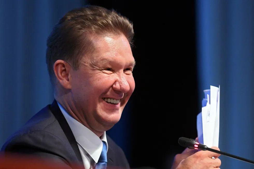 Executive chairman of Russia's Gazprom, Alexei Miller.