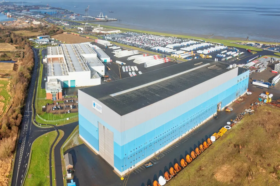 Rendering of Titan Wind's monopile factor in Cuxhaven.