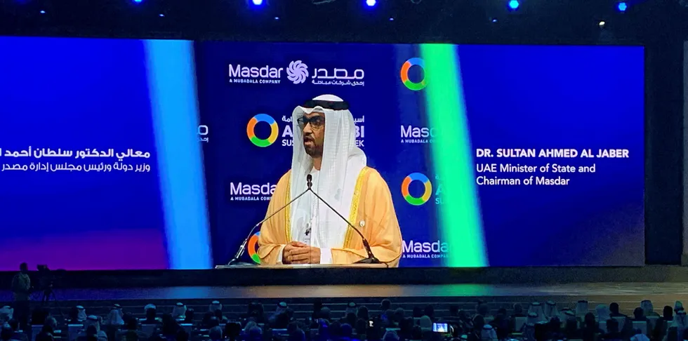 The opening ceremony was addressed by the chairman of Masdar.