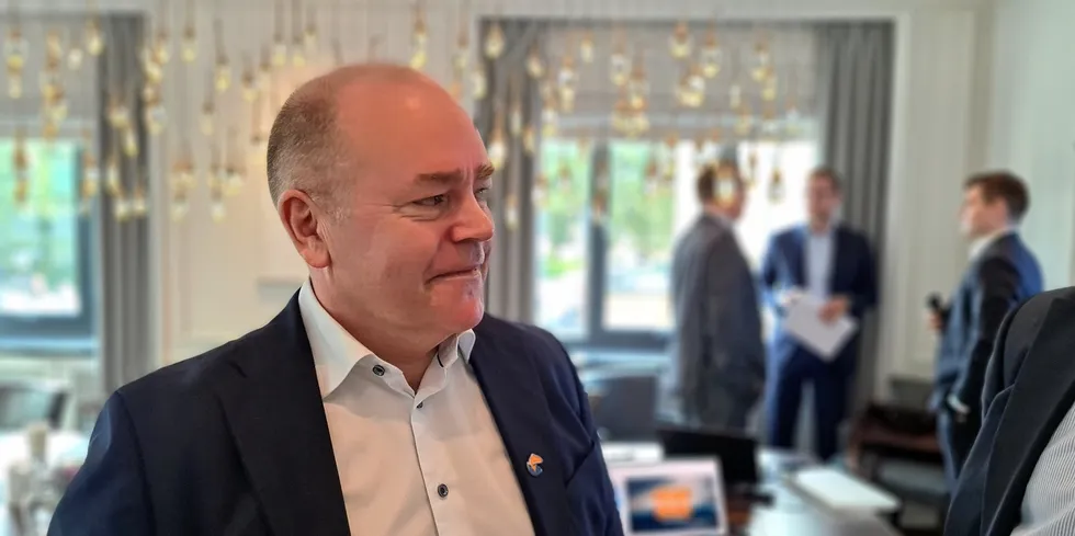 Reason to be satisfied: Masoval CEO Asle Ronning was all smiles Tuesday.