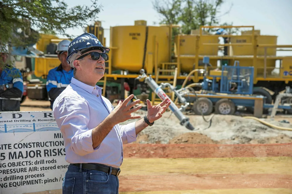 On site: Stefano Marani, Renergen's chief executive at the Virginia gas and helium field in South Africa