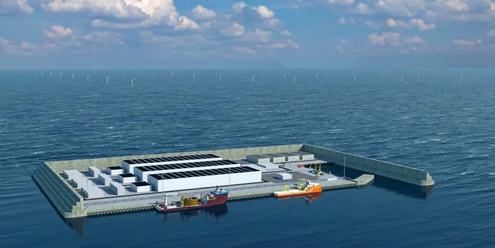 Illustration of the energy island