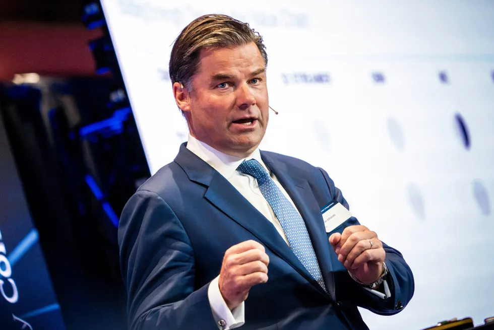 Moving forward: Norway's chief executive Kristian Johansen.