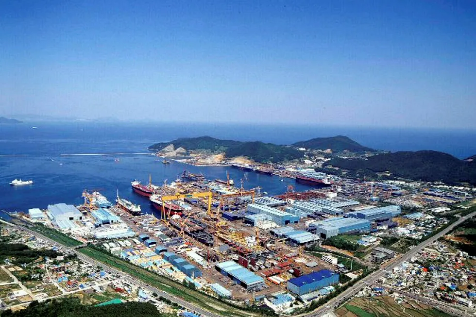 Work secured: DSME's Geoje Island yard
