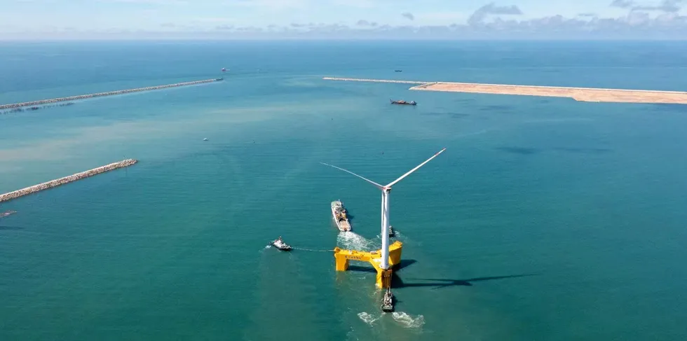 MingYang turbine-topped Wison floating wind unit en route to its maiden installation off China last year