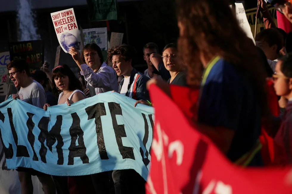Boiling point: Environmental activists shut down intersections in Washington, DC., on 27 September 2019, to demand an immediate end to the age of fossil fuels, and a swift transition to renewable energy.