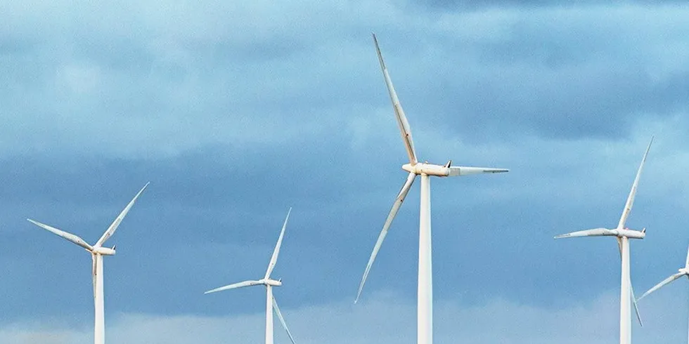 . EDF's Teesside wind farm off England.