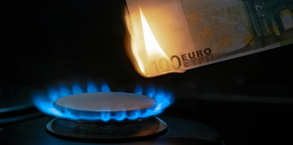 The gas price is forcing up EU power costs.