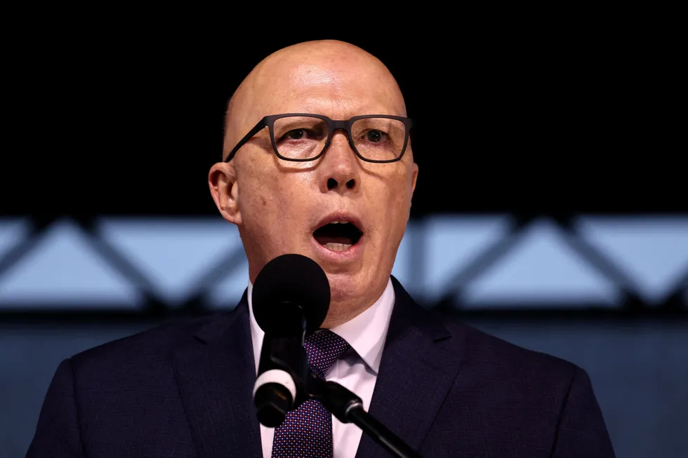 Australia's opposition leader Peter Dutton.