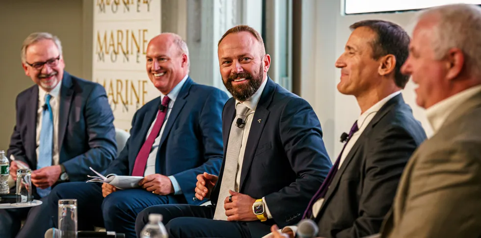 Mikkel Gleerup (centre) is CEO of Cadeler