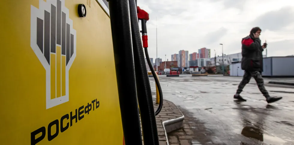 A Rosneft fuel filling station. Alexander Ryumin/TASS (Photo by Alexander Ryumin\TASS via Getty Images) . Rosneft.