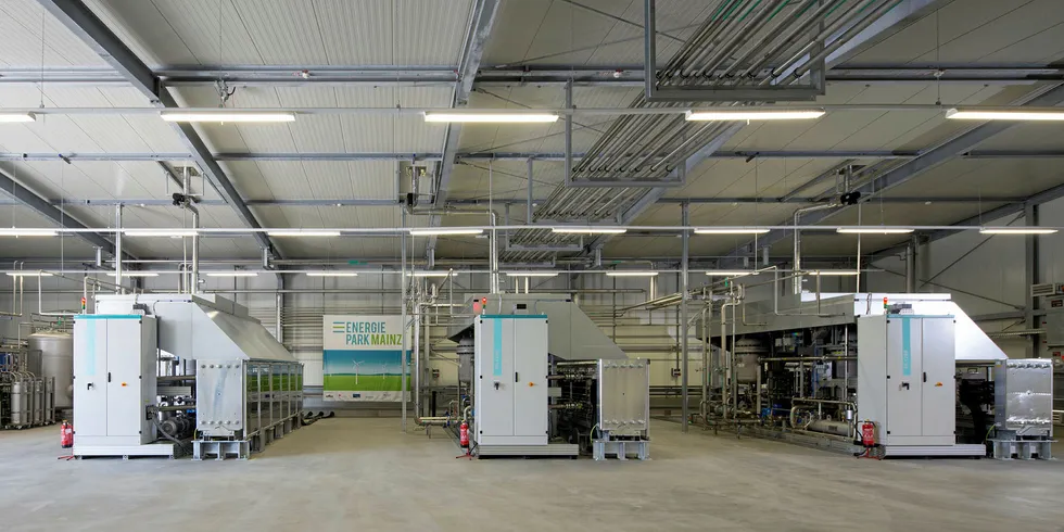 Siemens electrolysis system in Mainz, Germany