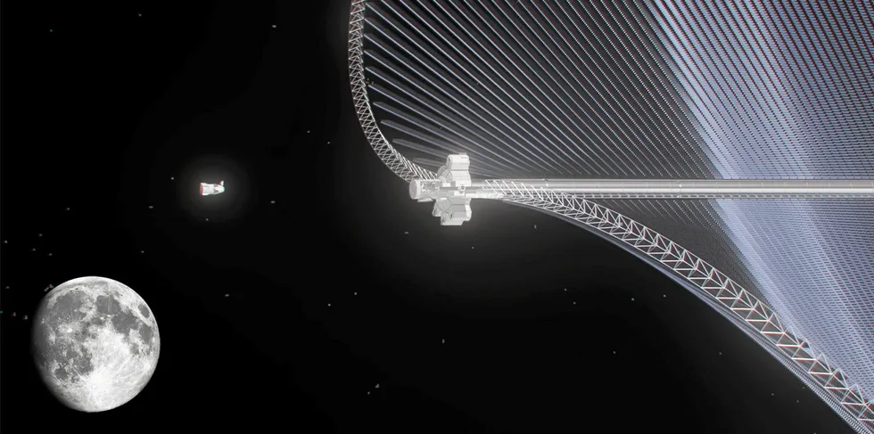 The plan would see solar beamed back to earth.