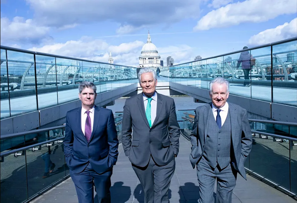Teaming up: dCarbonX executives (from left to right) John O'Sullivan, Tony O'Reilly and Angus McCoss