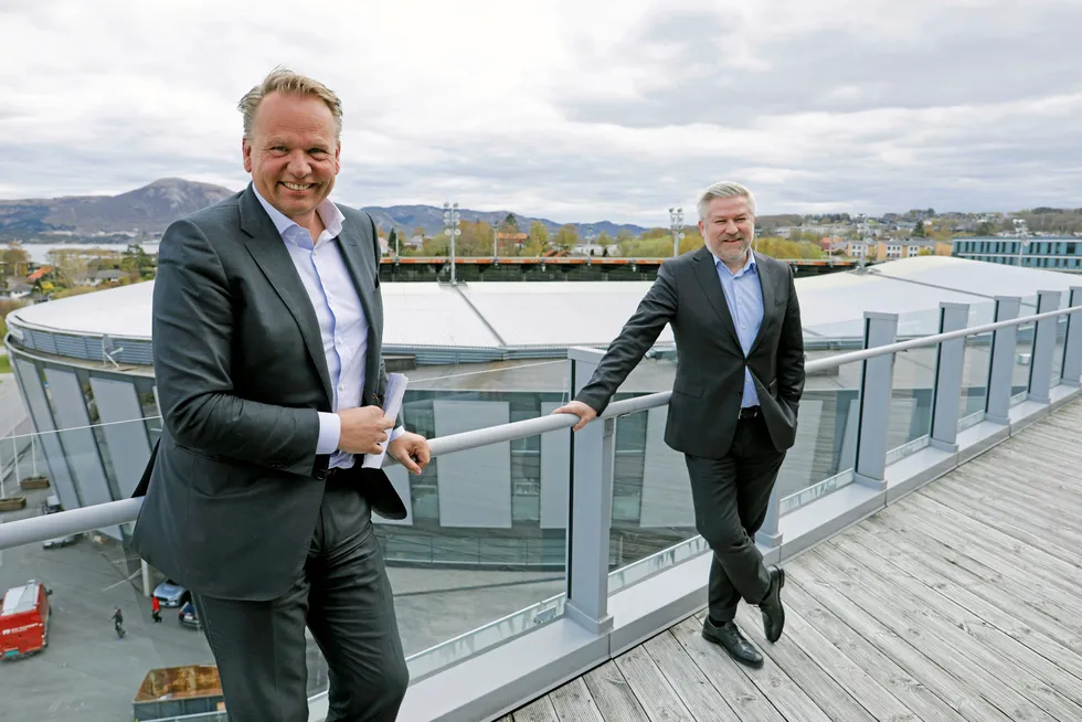 Partnership: Vargronn Chief executive Ole Ertvaag and Equinor New Energy Solutions president Pal Eitrheim