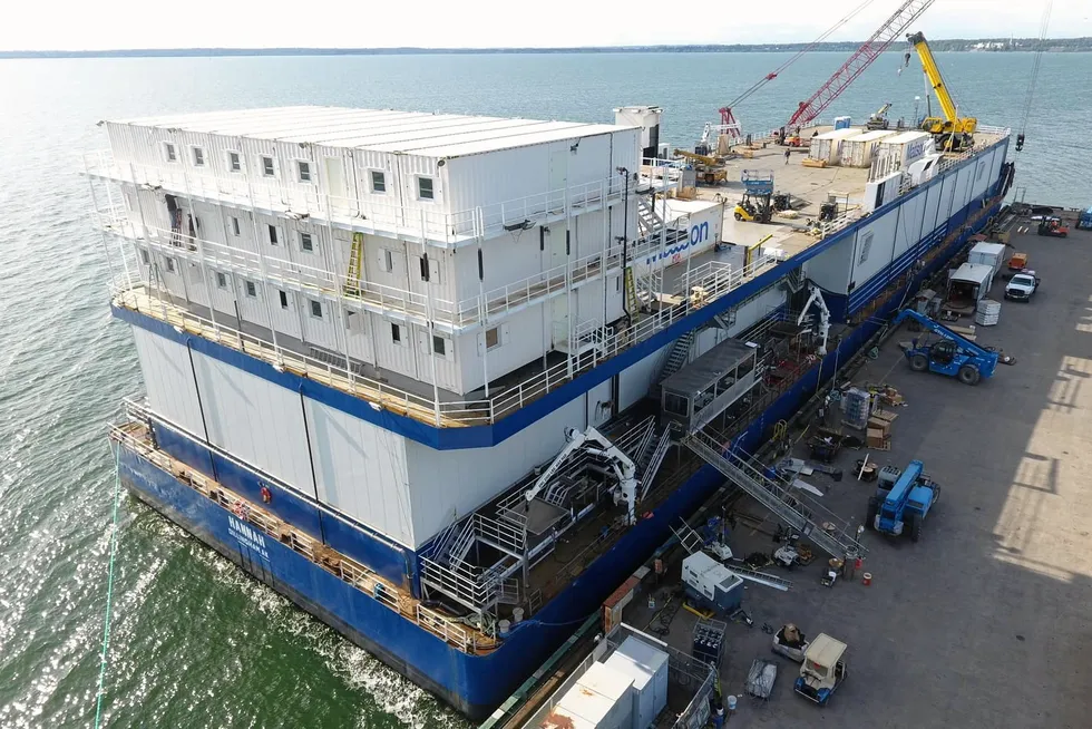 Northline Seafoods barge Hannah is set to head out for Bristol Bay in about a month.