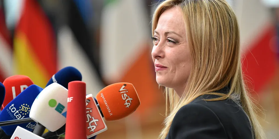 Italian Prime Minister Giorgia Meloni.