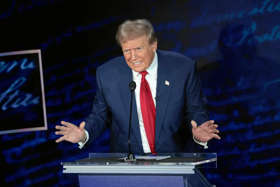 Former US President Donald Trump, debates Democratic presidential nominee, Vice President Kamala Harris.