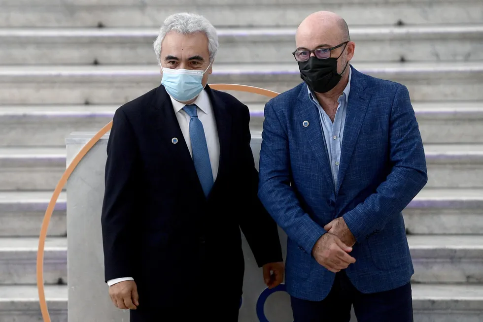 Stepping forward: International Energy Agency executive director Fatih Birol in Naples in July