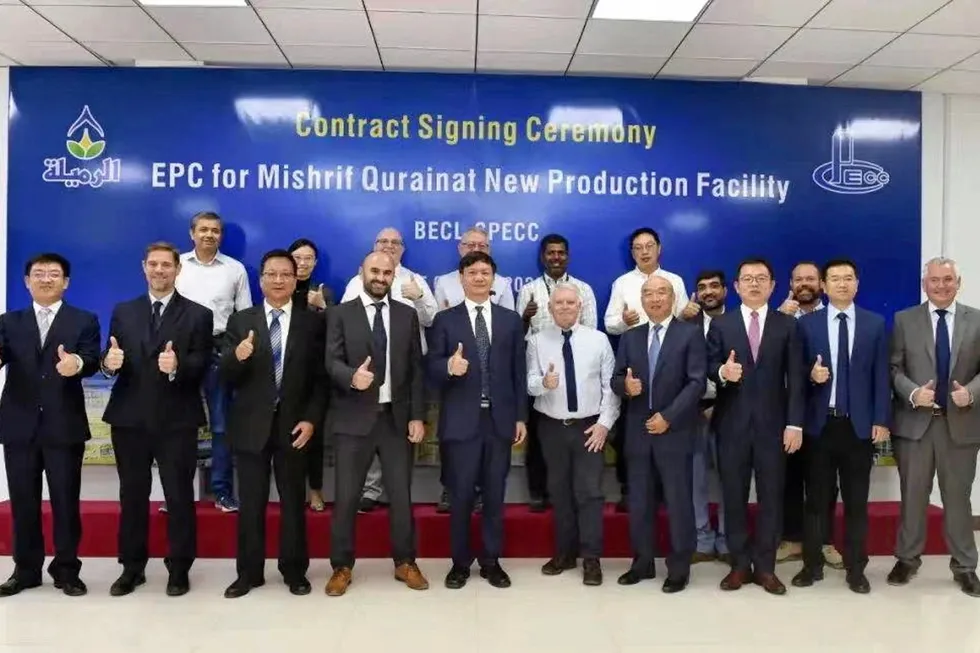 Thumbs up: CPEEC signs deal for Mishrif Qurainat facility work for the Rumaila field in Iraq.
