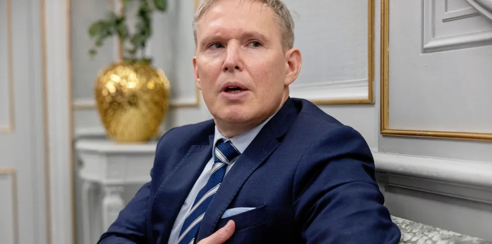Mowi CEO Ivan Vindheim. Operational earnings for the group in the fourth quarter of 2023 were down 15 percent.