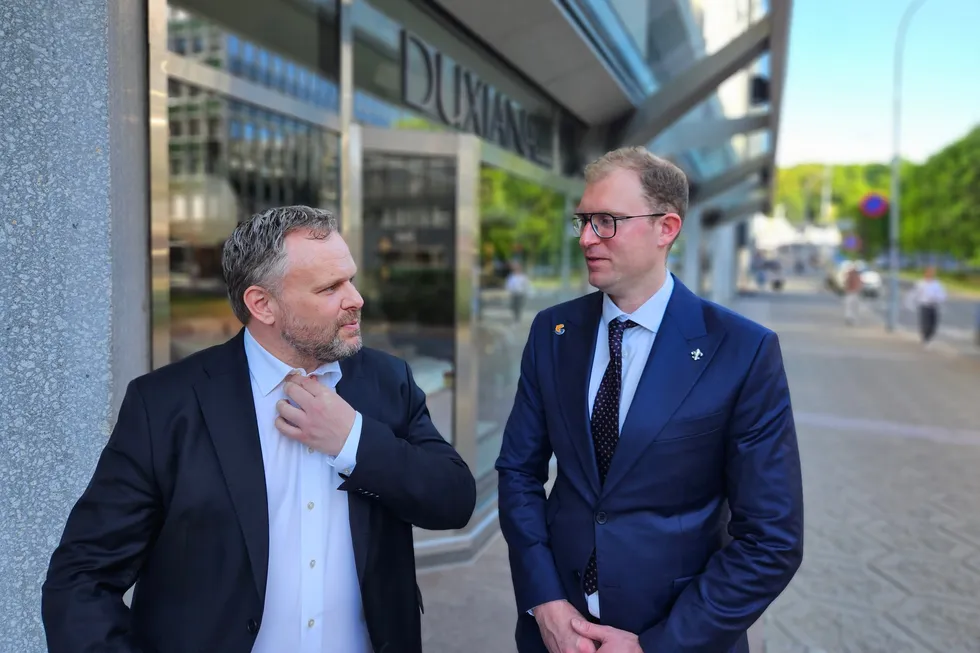 Masoval CEO Helge Kvalvik with CFO Anders Hagestande.